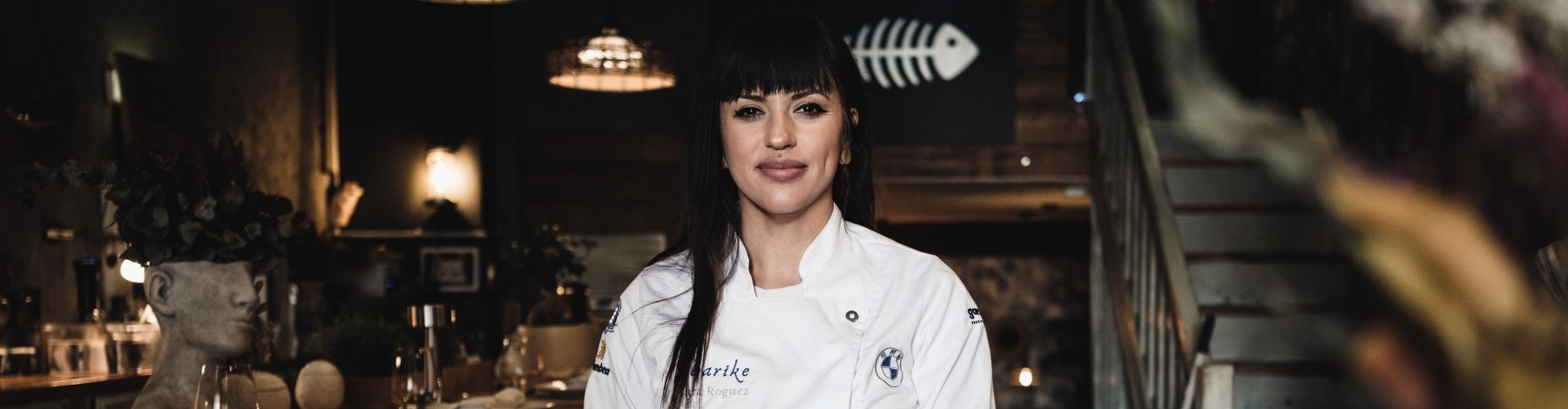 Lara Roguez en su restaurante Abarike